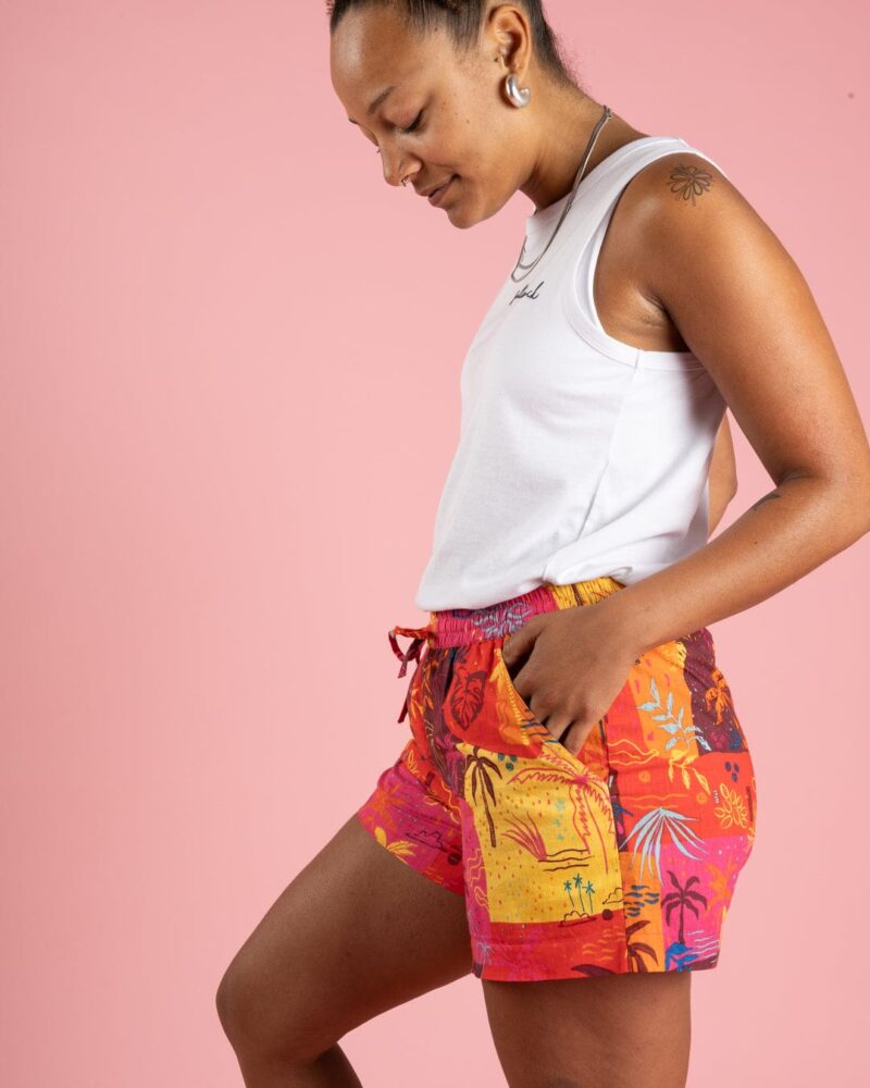 Altzio Women’s Multi-Color Palm Print Shorts