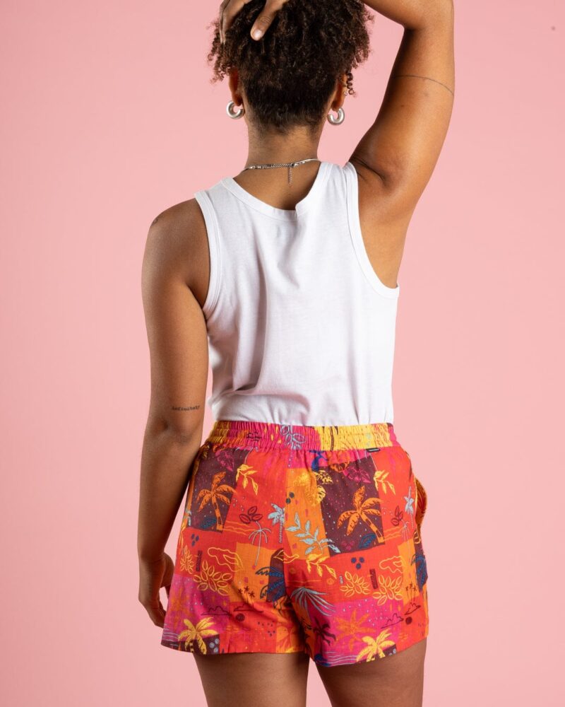 Altzio Women’s Multi-Color Palm Print Shorts - Image 6