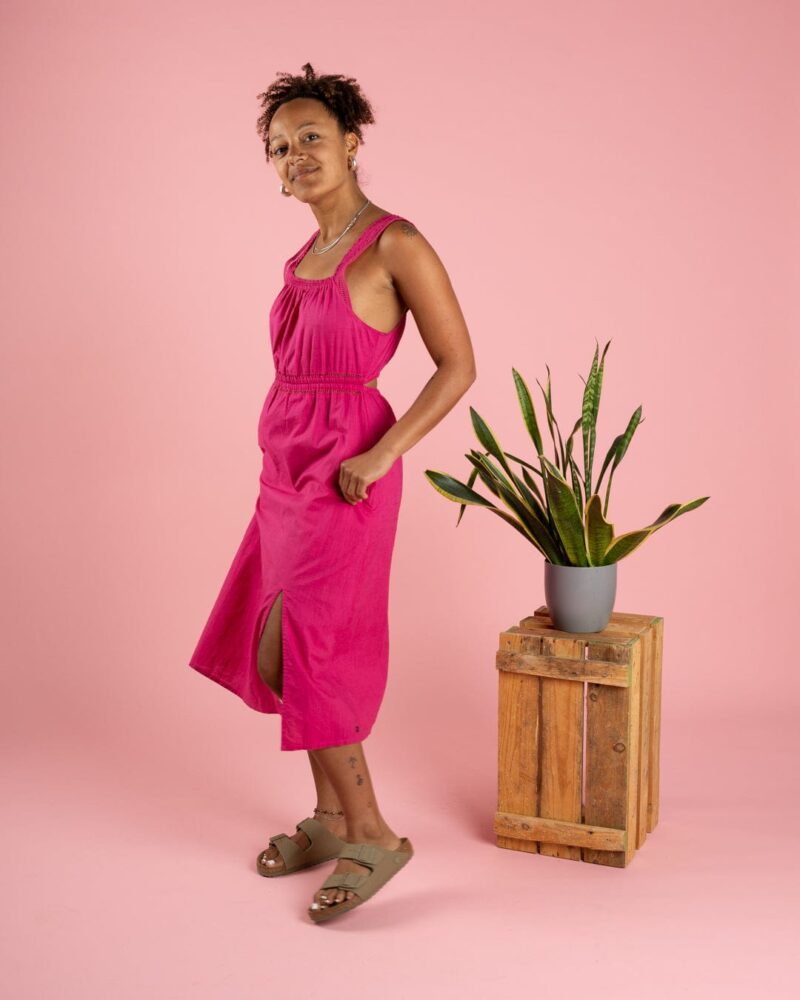 Renette - Womens Midi Dress - Pink - Image 8