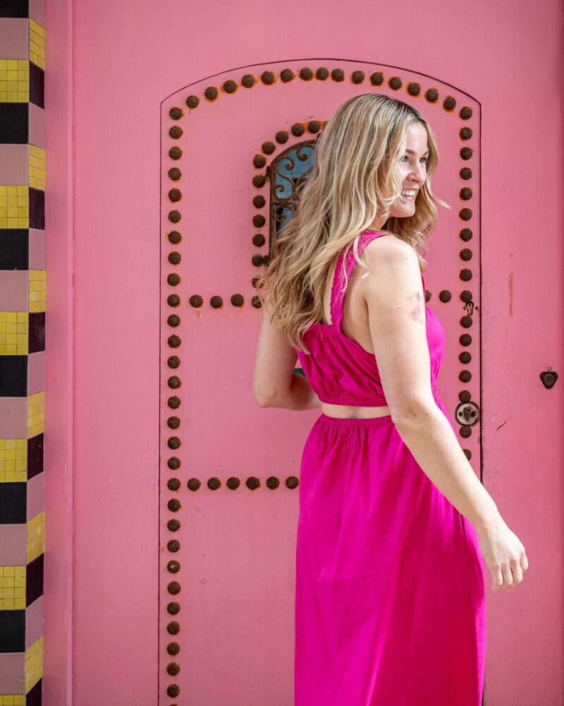 Renette - Womens Midi Dress - Pink - Image 3