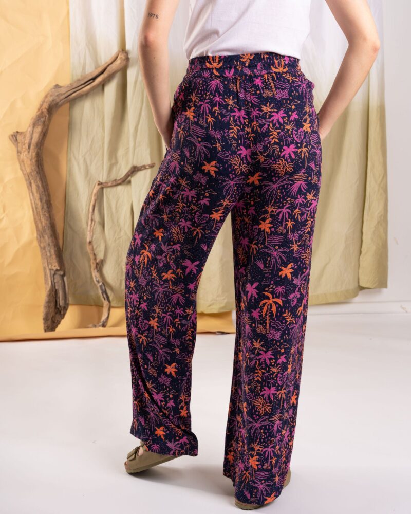 Altzio Women’s Multi-Color Lightweight Wide Leg Trousers - Image 5