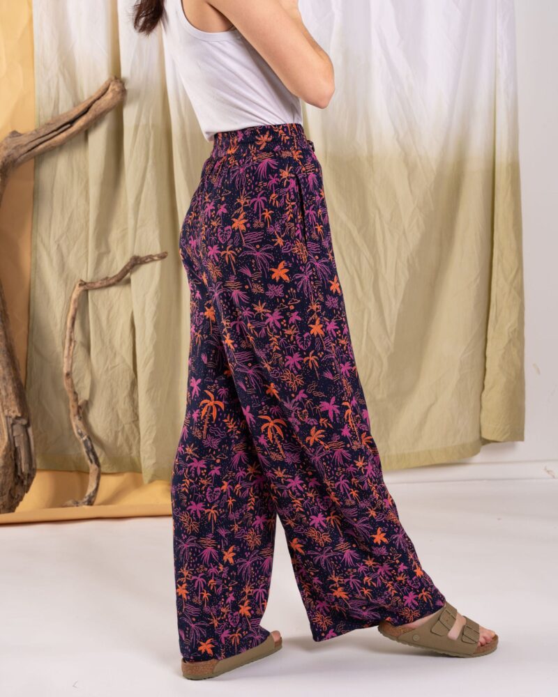Altzio Women’s Multi-Color Lightweight Wide Leg Trousers - Image 6