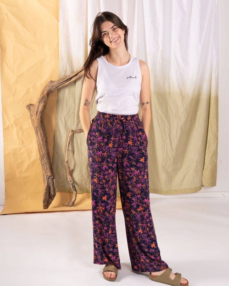 Altzio Women’s Multi-Color Lightweight Wide Leg Trousers - Image 7