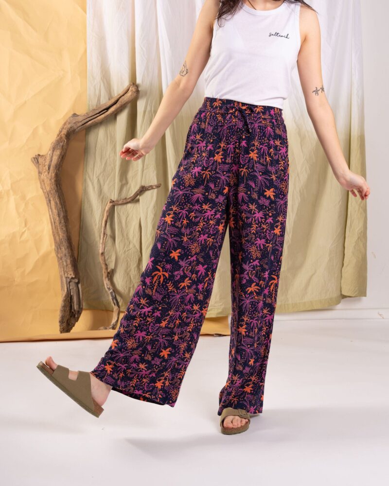 Altzio Women’s Multi-Color Lightweight Wide Leg Trousers - Image 9
