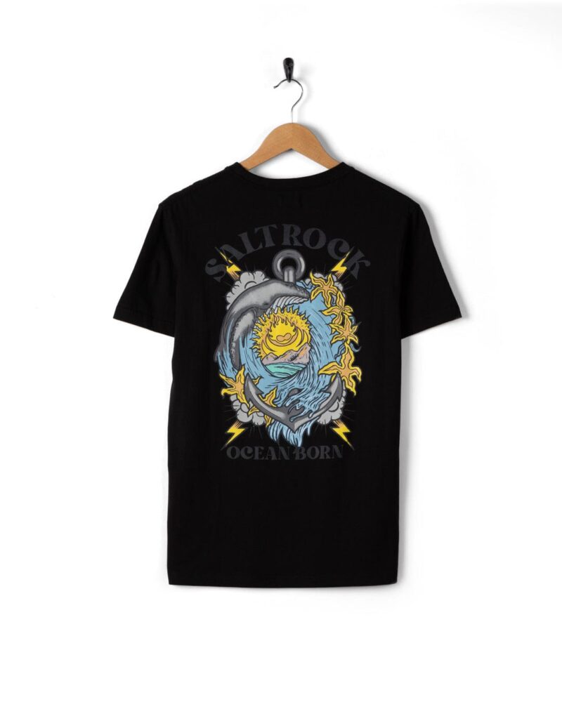 Altzio Men’s Black Graphic Cotton T-Shirt - Image 5