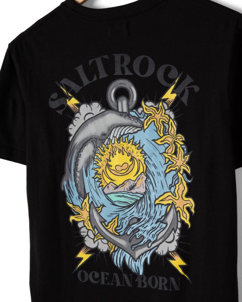Altzio Men’s Black Graphic Cotton T-Shirt - Image 3