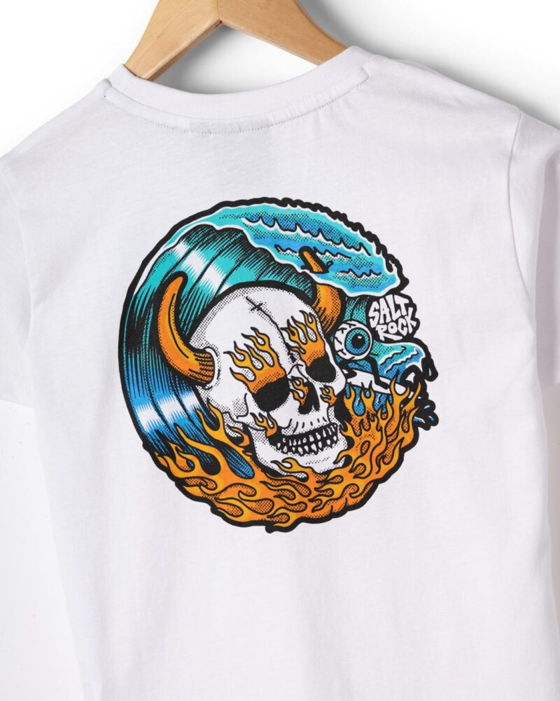 Altzio Kids’ White Watercolor Graphic T-Shirt - Image 4