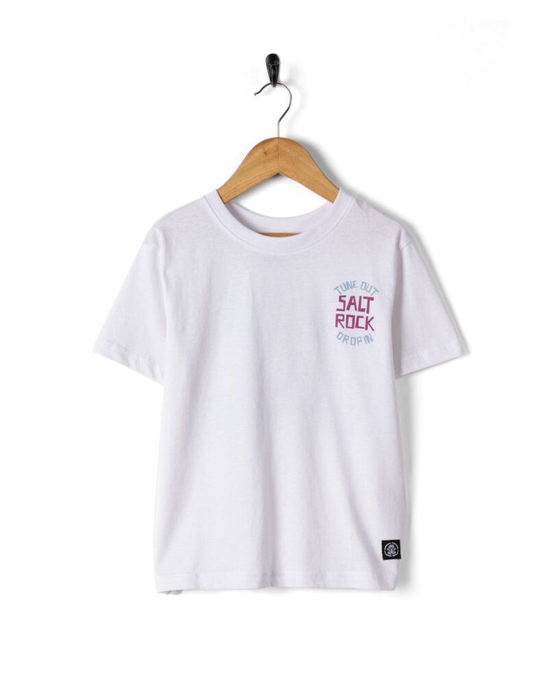 Altzio Kids’ White Graphic Cotton T-Shirt - Image 2