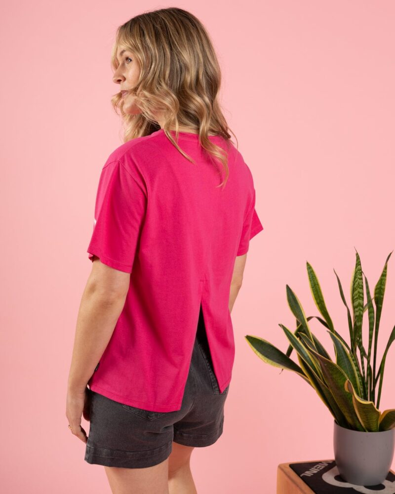 Altzio Women’s Pink Boxy Cotton T-Shirt - Image 5