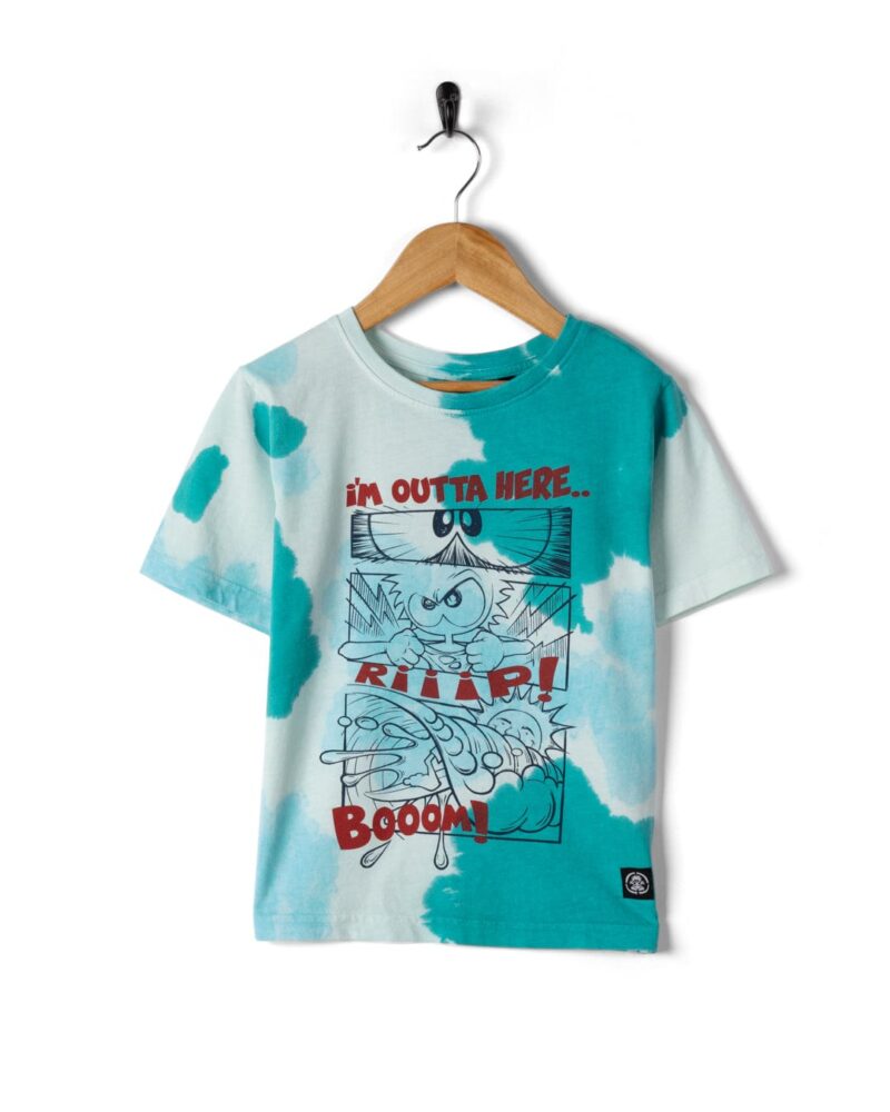 Altzio Kids’ Turquoise Graphic Cotton T-Shirt