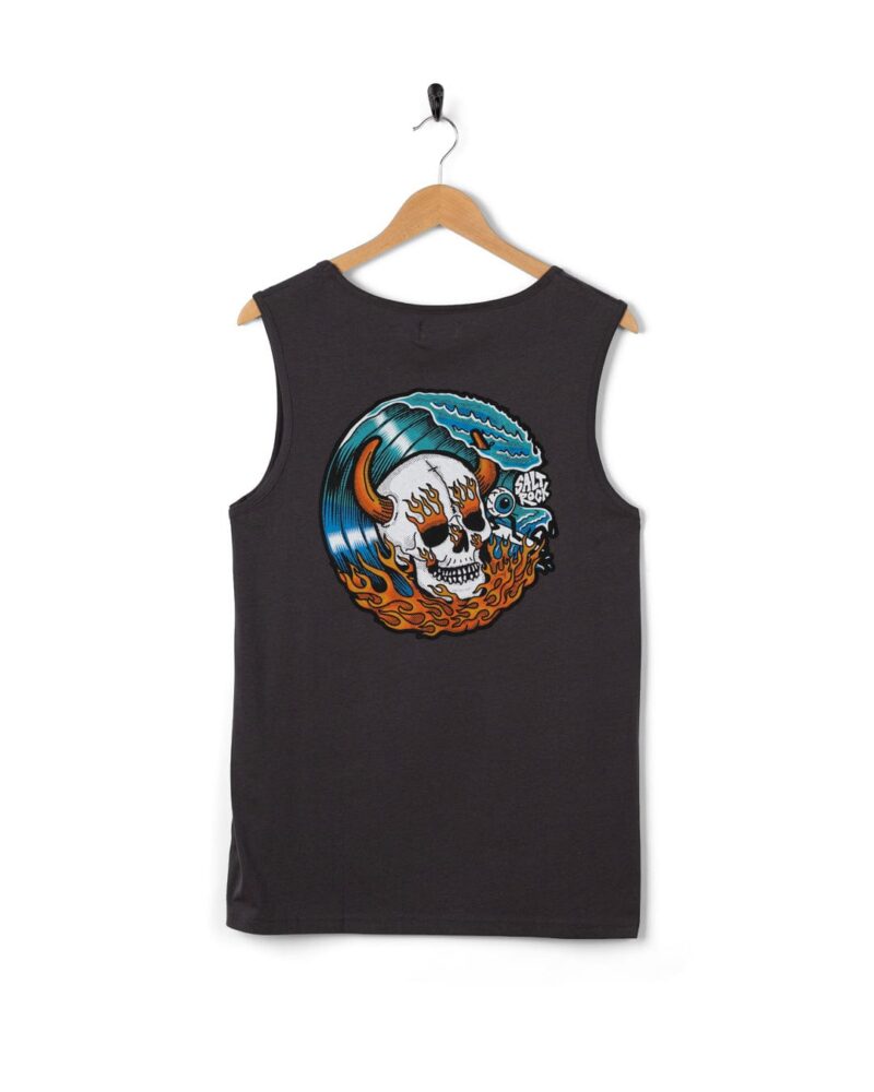 Altzio Men’s Grey Watercolor Print Vest - Image 6