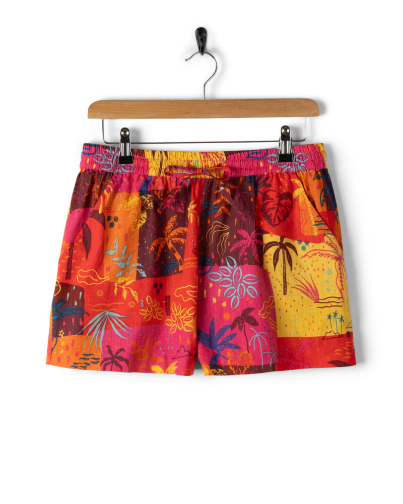 Altzio Women’s Multi-Color Palm Print Shorts - Image 3